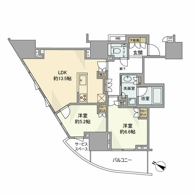 プラウド町屋の間取り