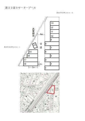 第２３富士モータープールの区画図