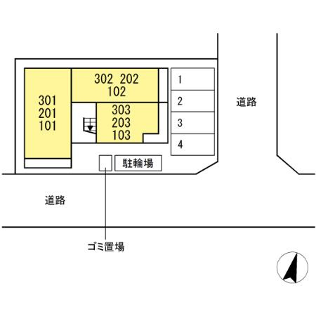 メラヴィリア昭和町の区画図