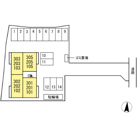 D アールの区画図