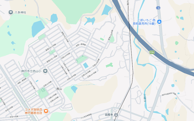 神戸市北区西山　第1期・第2期　新築一戸建ての地図