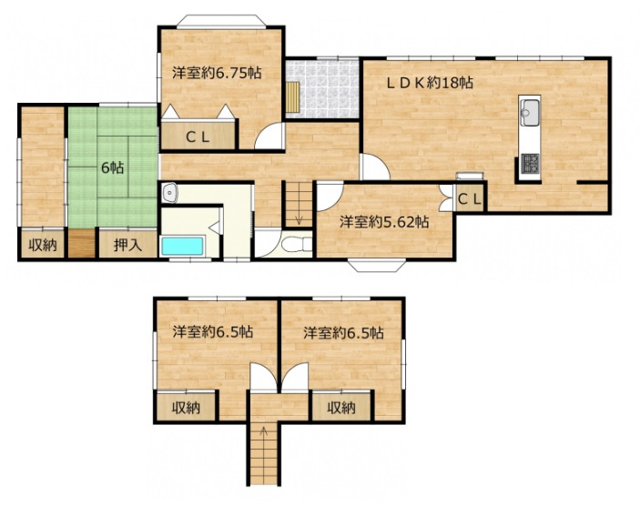 伊敷7丁目　中古戸建ての間取り