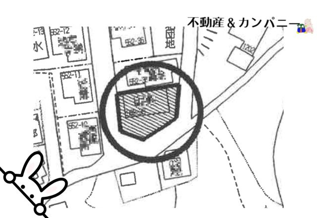 北斎院町のおトチ　松山市北斎院町売土地の土地図