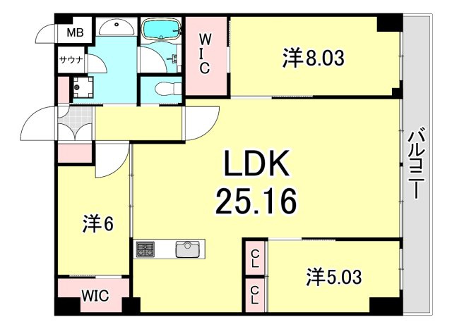 プレジオ西宮北口の間取り