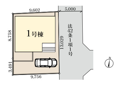 白岡市彦兵衛　新築一戸建て　リーブルガーデン　01の区画図|１号棟