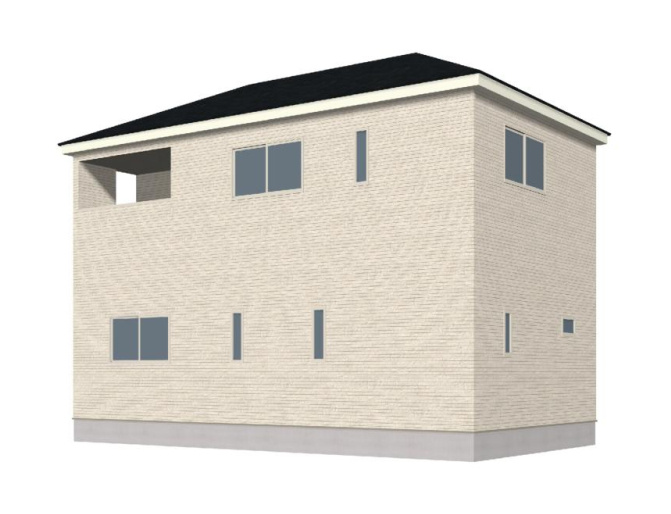 高知市針木東町　第1・1号棟 新築戸建ての完成予想図|外観パースです