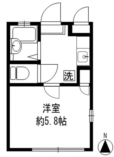 横浜市保土ケ谷区桜ケ丘２丁目のアパートの間取り