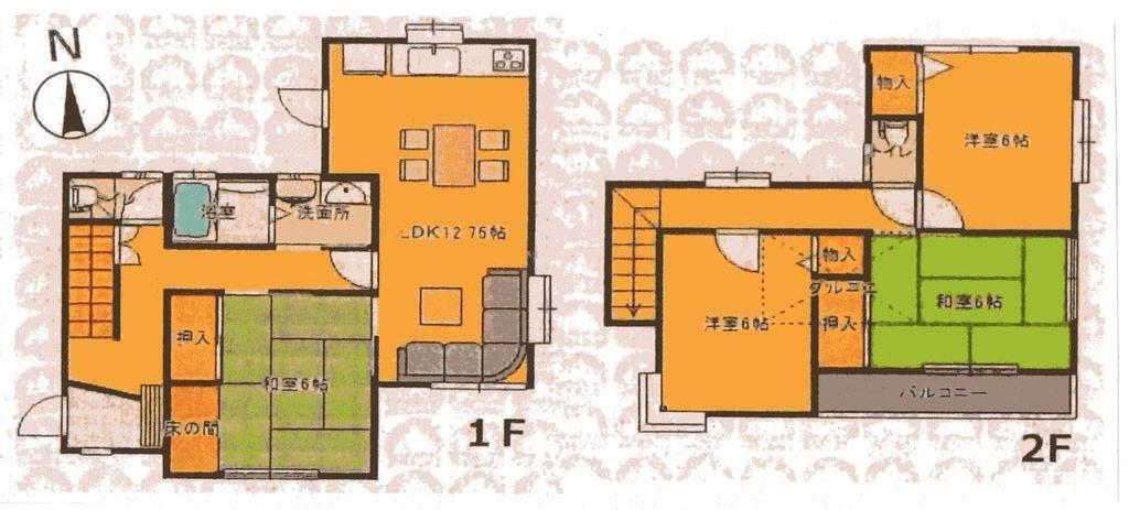飯能市中山　中古戸建の間取り