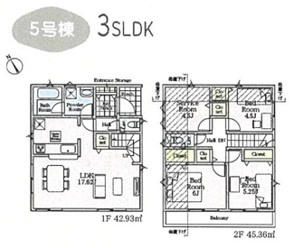 【間取り】 | 調布市富士見町3丁目　全8棟　5号棟　仲介手数料無料 | ３SLDK