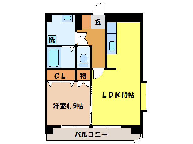 諫早市永昌町の賃貸マンションの間取り