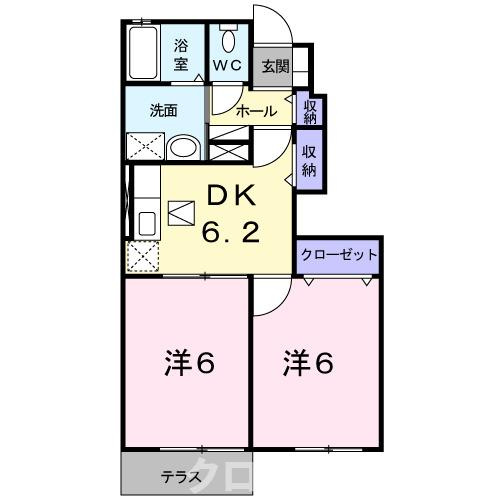 エスペランサＫ＆Ｒ　Ｋの間取り