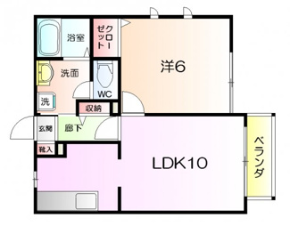 【間取り】 | シャーメゾン諏訪ノ森 | １ＬＤＫ