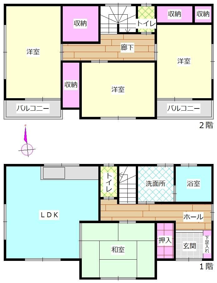 川越市笠幡　中古戸建の間取り|令和8年6月2日撮影。