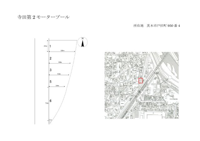 寺田第２モータープールの区画図