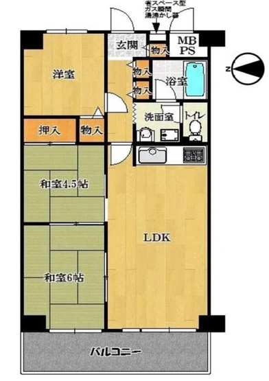 【間取り】 | ☆サンハイツ八尾南2号棟