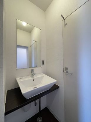 マンション善の洗面所|広い洗面スペース