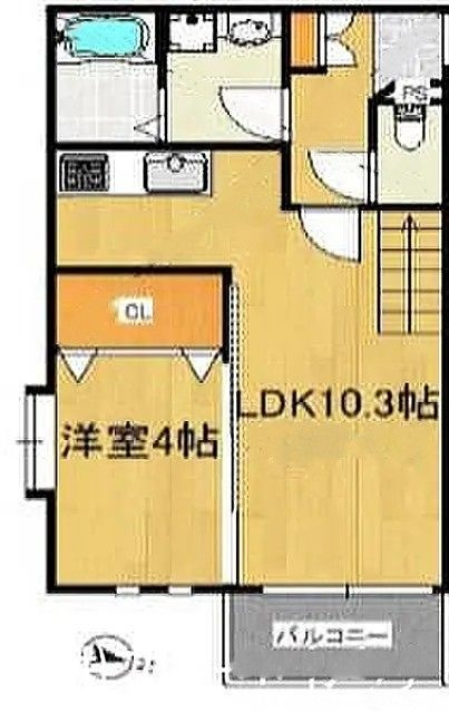 クレオ千早参番館の間取り