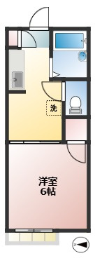 エントピア　角部屋　駅近　バストイレ別の間取り