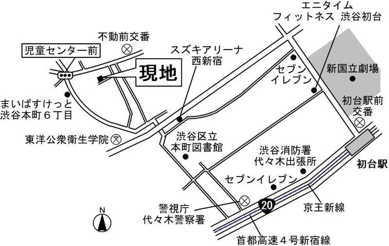 ベルフラッツ初台の地図