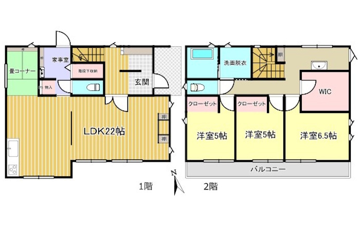 中古住宅　堀津町前谷の間取り