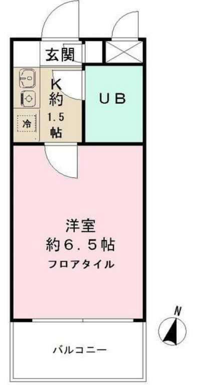 トレンタハウス桜新町　敷金0　女性限定　南向きの間取り