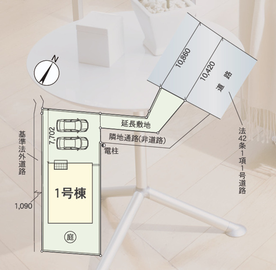 【区画図】 | クレイドルガーデン総社市中原第4 (全1棟)