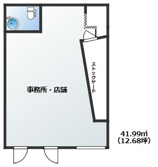 春日部市粕壁１丁目の店舗事務所の間取り
