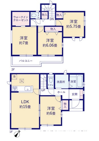 第10上尾緑丘　全3棟　B号棟の間取り