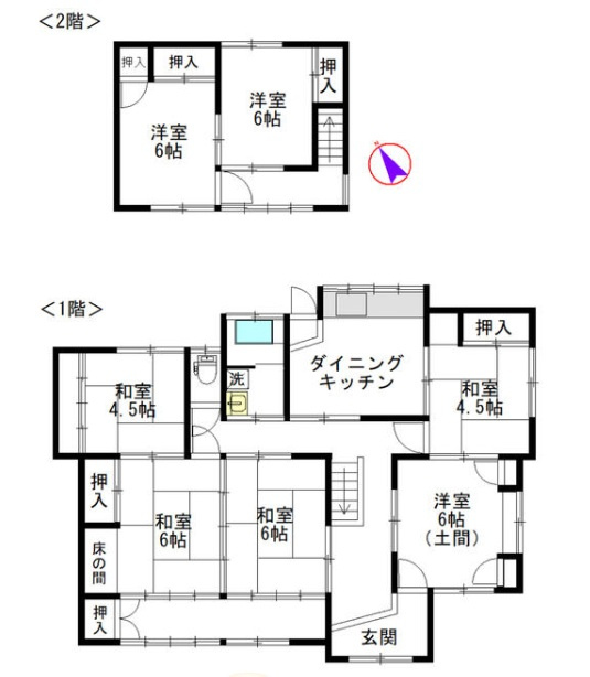 鴻巣市前砂　中古戸建の間取り