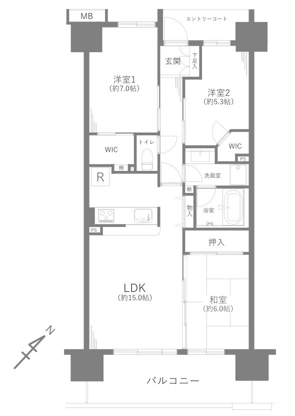パークウエスト東京イーストブロックC棟の間取り