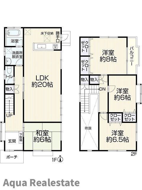 高松市国分寺町柏原　リノベ住宅の間取り