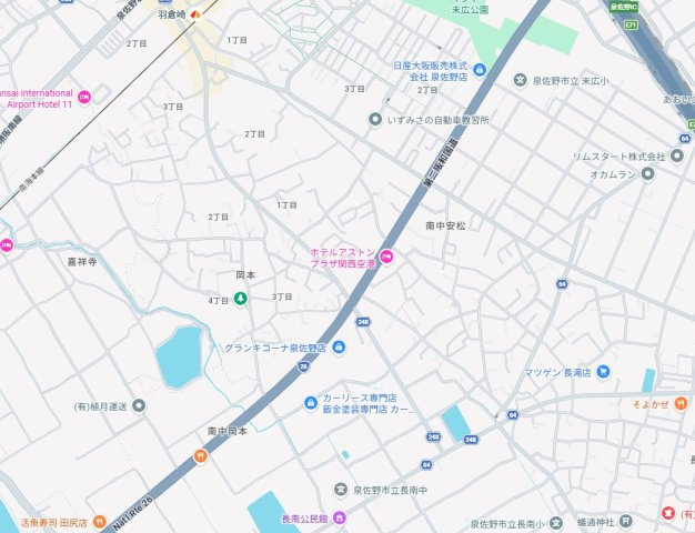 ◆泉佐野市南中安松　第1期　新築一戸建ての地図