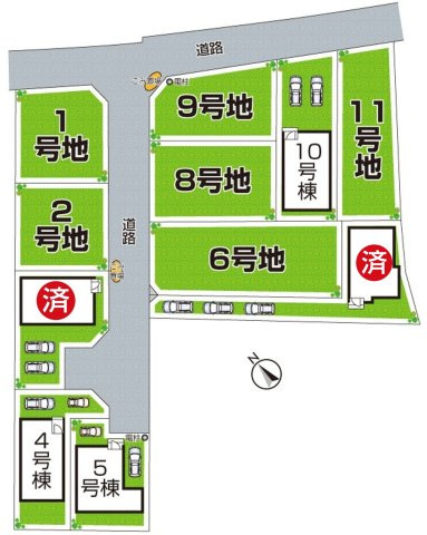 3(土)4(日)現地説明会！◆泉佐野市南中安松　第1期　新築一戸建ての区画図|全11区画