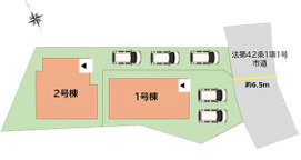 福岡市城南区東油山１丁目1期　１号棟の区画図