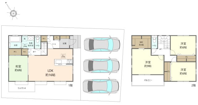 日進市岩崎台一丁目戸建の間取り|間取4LDK