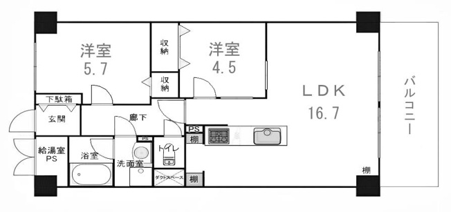 【間取り】 | サンハイム長岡京