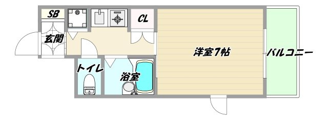 大阪市淀川区東三国４丁目の賃貸マンションの間取り