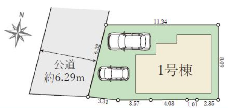明石市二見町東二見の区画図