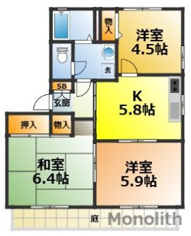 オリーブハイツの間取り