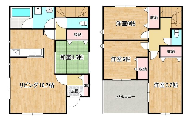 小野市片山町第1-1号棟の間取り