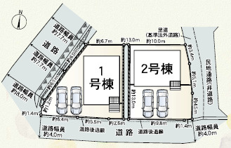 小野市片山町第1-2号棟の区画図