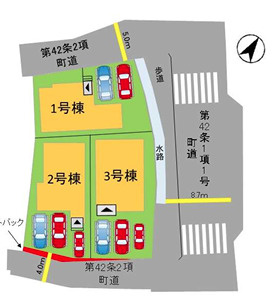 宇美町大字井野5期　１号棟の区画図