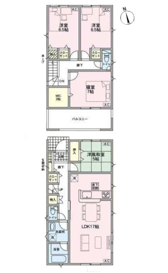 【間取り】 | 春日井市花長町１丁目14-3『仲介料無料』新築戸建て | 3号棟