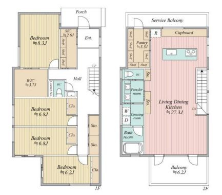 【参考プラン】 | 杉並区本天沼１丁目　売地 | 4LDK、建物147.71ｍ2のゆとりプランも実現できます