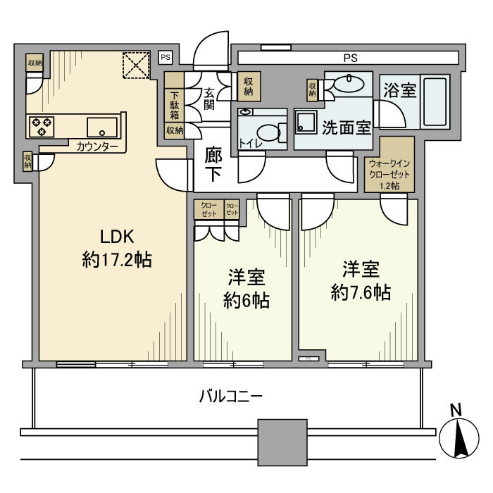 クレストプライムタワー芝の間取り