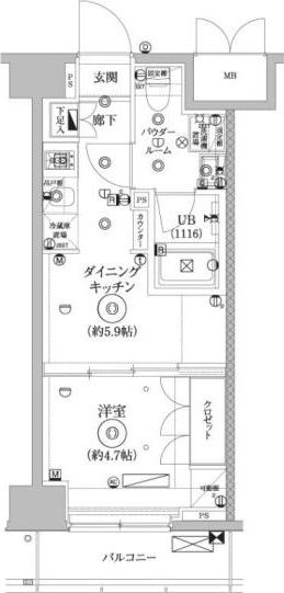 セジョリ墨田EASTⅢの間取り