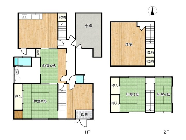 【間取り】 | リフォーム素材としておすすめの中古戸建／姫路市飾東町庄
