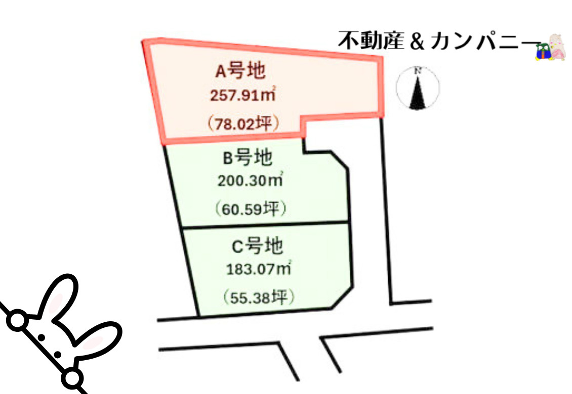 松前町永田のおトチA号地　伊予郡松前町大字永田売土地の土地図
