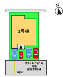 糟屋郡志免町桜丘３丁目7期　１号棟の区画図