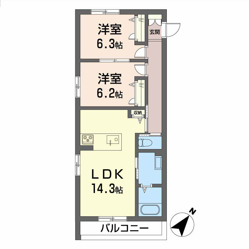 シャーメゾンガーデンズ今木の間取り